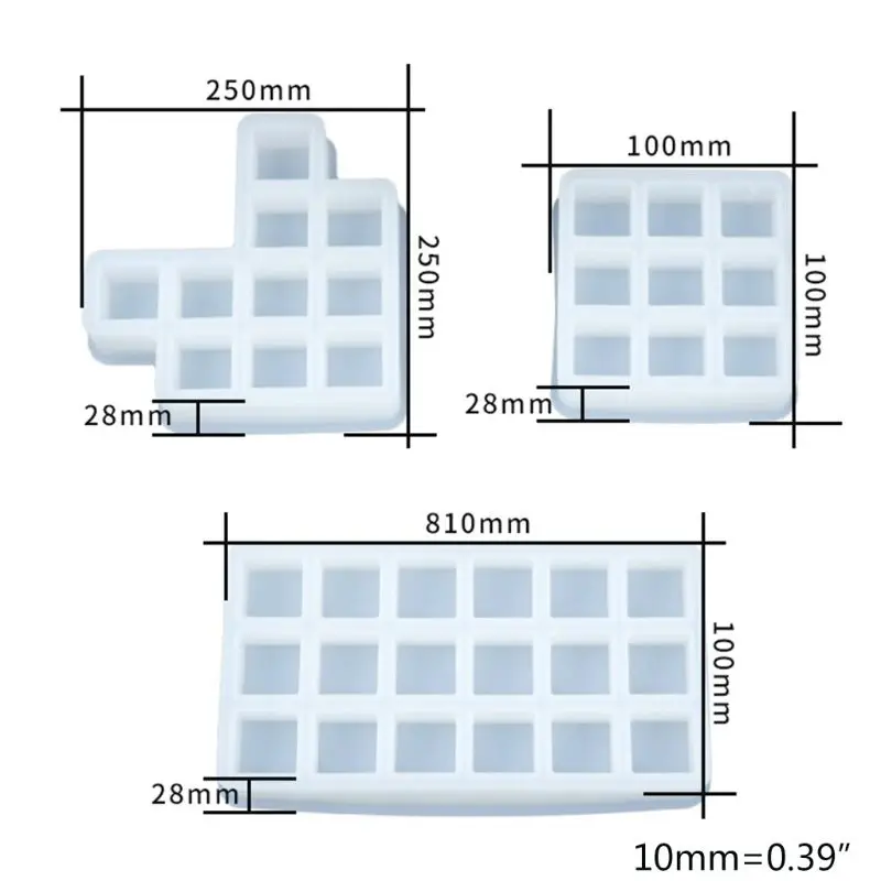 Квадратная клетчатая коробка для хранения помады с кристаллами литые формы