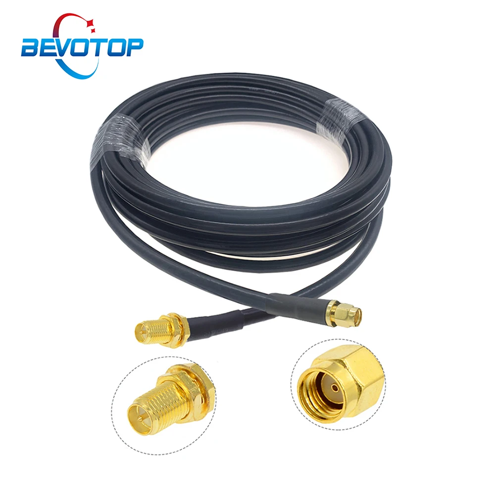 0.5M 1M 5M 10M 20M RP-SMA Female to RP SMA Male RF Adapter Cable 5D-FB Pigtail 50 Ohm Low Loss RF Coaxial Extension Cord Jumper