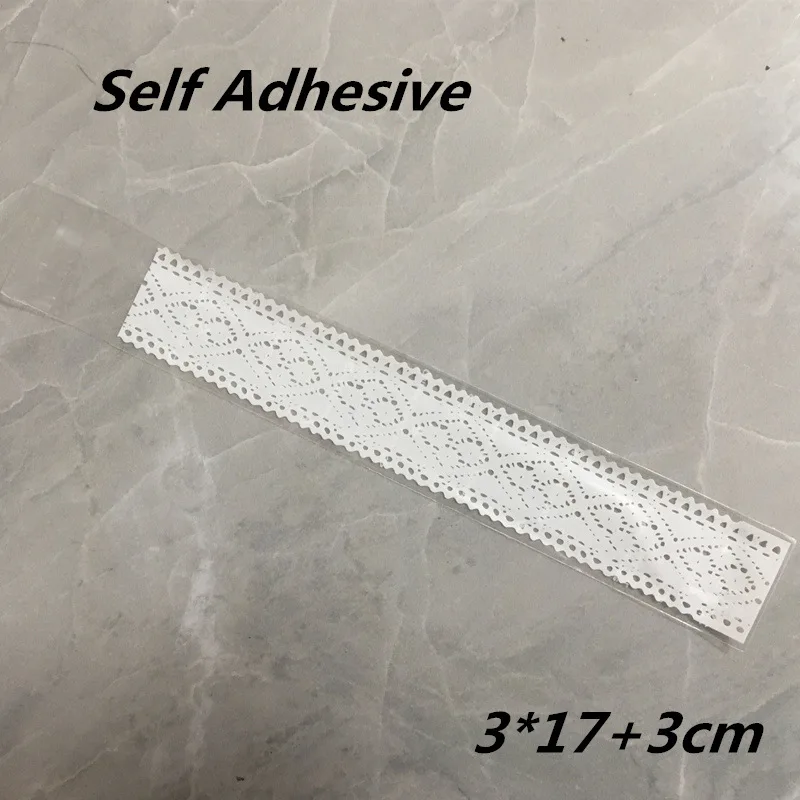 Self Seal 3x20cm LBSISI Life, 100 шт, печенье в виде пальцев, пакеты для печенья, белое кружево, длинный пластиковый подарок, сделай сам, крафт-карта, упаковка для капкейков, самоклеющаяся сумка - Цвет: Self Seal 3x20cm