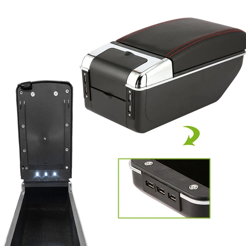 Подлокотник для Volkswagen Mk5 Golf 5 6 2005 2011 зарядка через USB светодиодный светильник