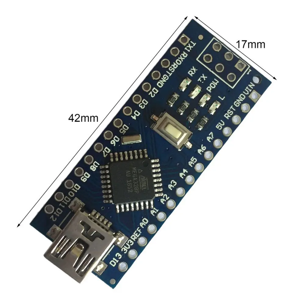 Новейшая Плата модуля Nano V3.0 ATmega328P 1 шт. + Бесплатный мини USB кабель для