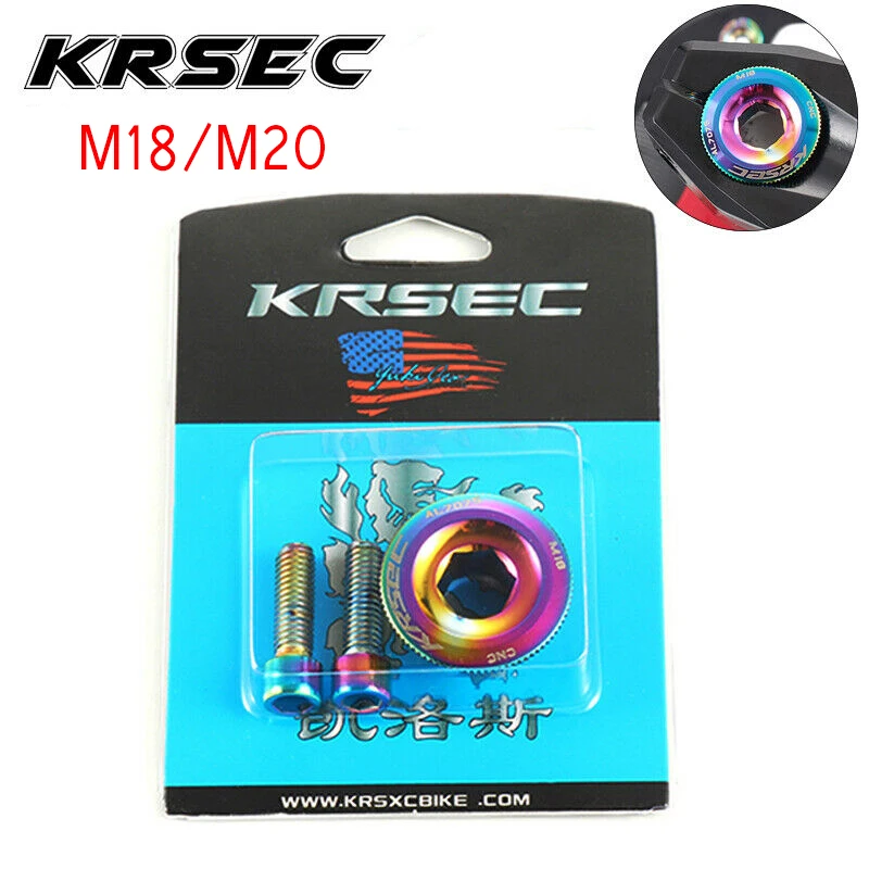 KRSEC коленчатый набор винт M18/M20 из алюминиевого сплава полый велосипед цепь колеса