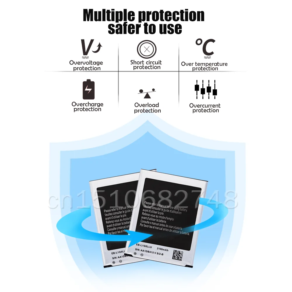Аккумулятор емкостью 2100 мАч для Samsung Galaxy S3 I9300 I9300i I9308 I9305 L710 i747 I535 T999