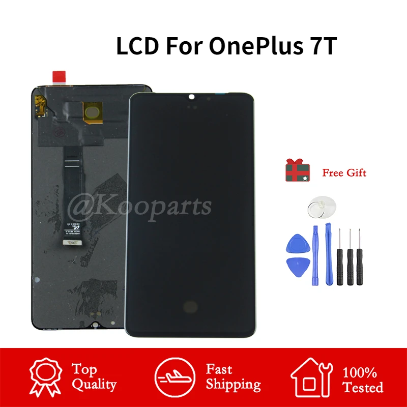 

100% Tested Original AMOLED LCD Complete for OnePlus One Plus 7T LCD Display Screen Touch Digitizer Replacement Parts Assembly