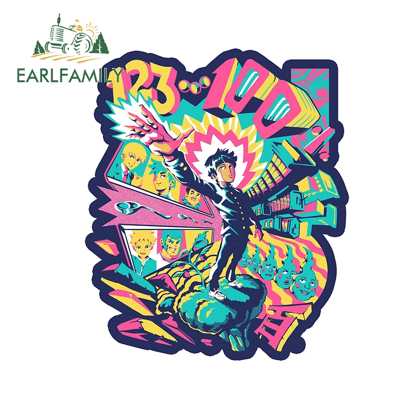 

EARLFAMILY 13 см x 10,7 см для психоделического автомобиля, водонепроницаемая наклейка, Виниловая наклейка на багажник, грузовик, 3D окклюзийное укра...