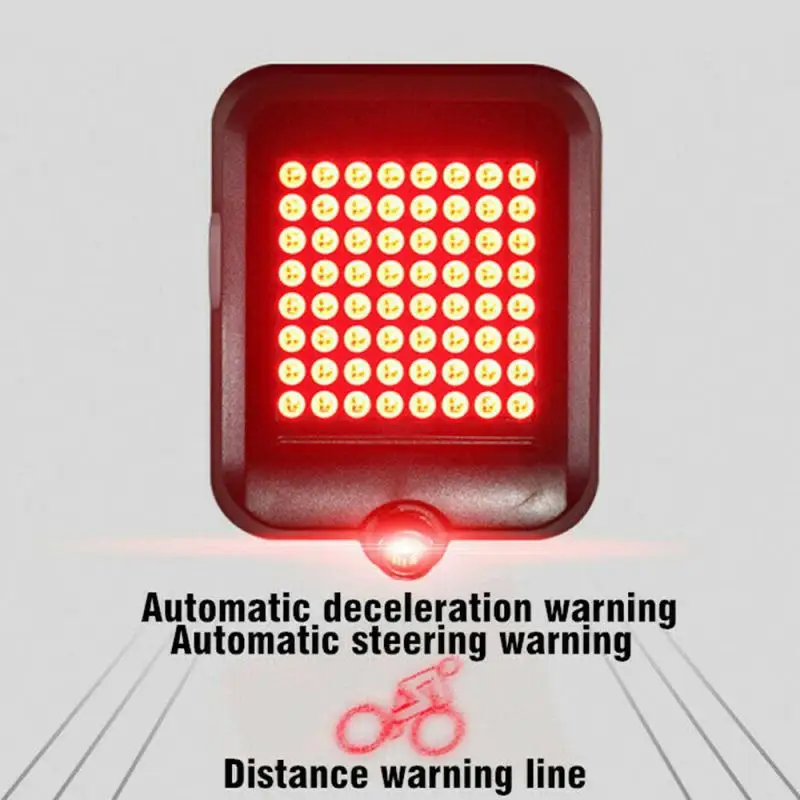

LED Bicycle Rear Taillight USB Charge Automatic Direction Indicator Cycling Warning Turn Signals TailLight Bicycle Accessories