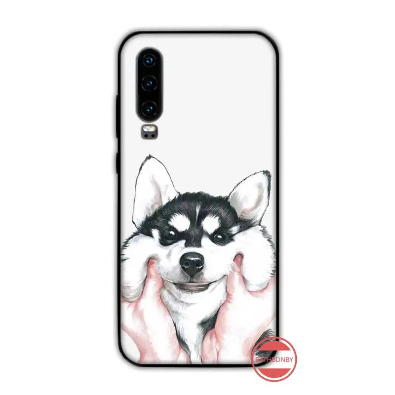 Хаски животных Собака изящный корпус под плетенную сумку чехол для телефона Funda