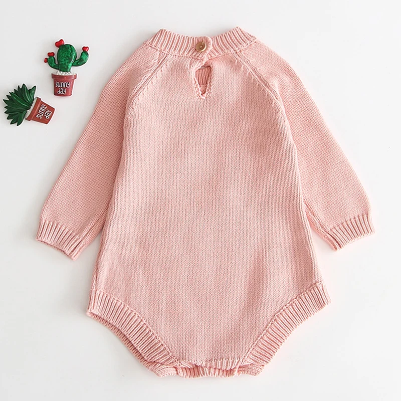 Новинка вязаный детский комбинезон осенняя одежда для новорожденных Детский с