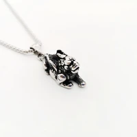 vintage silver color antiant chinese lucky beast pendant necklace chinese pixiu fortune beast necklace amulet jewelry
