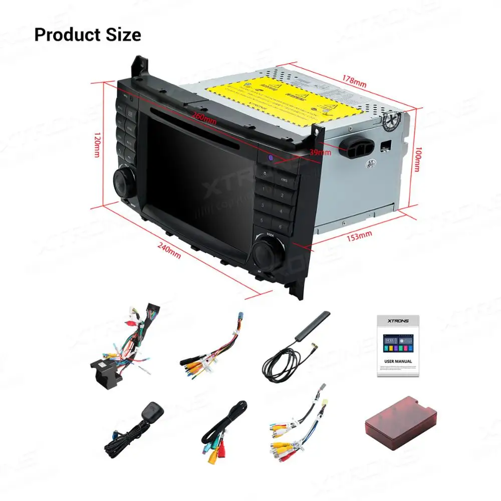 Автомобильный DVD плеер XTRONS 7 дюймов на Android 10 1 радио GPS для Mercedes Benz W209 W203 C180 C200 C220 C230