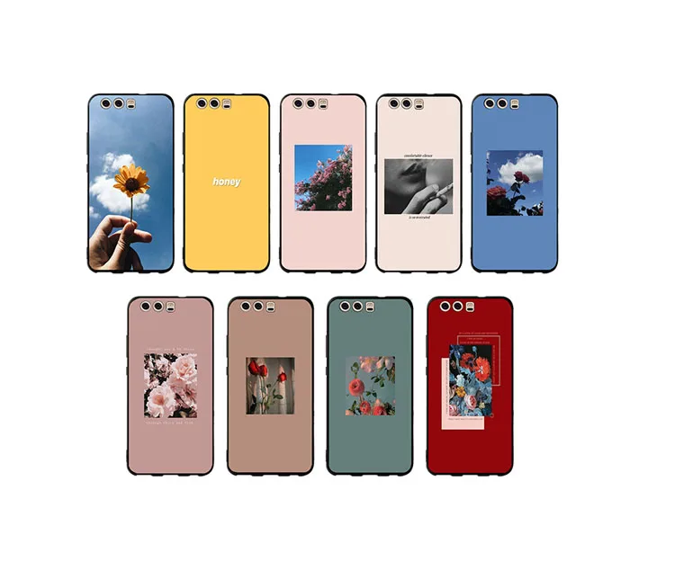 ТПУ чехол для телефона с яркими цветами Huawei Y5 Y6 Y7 Prime 2018 Y9 2019 Силиконовая задняя