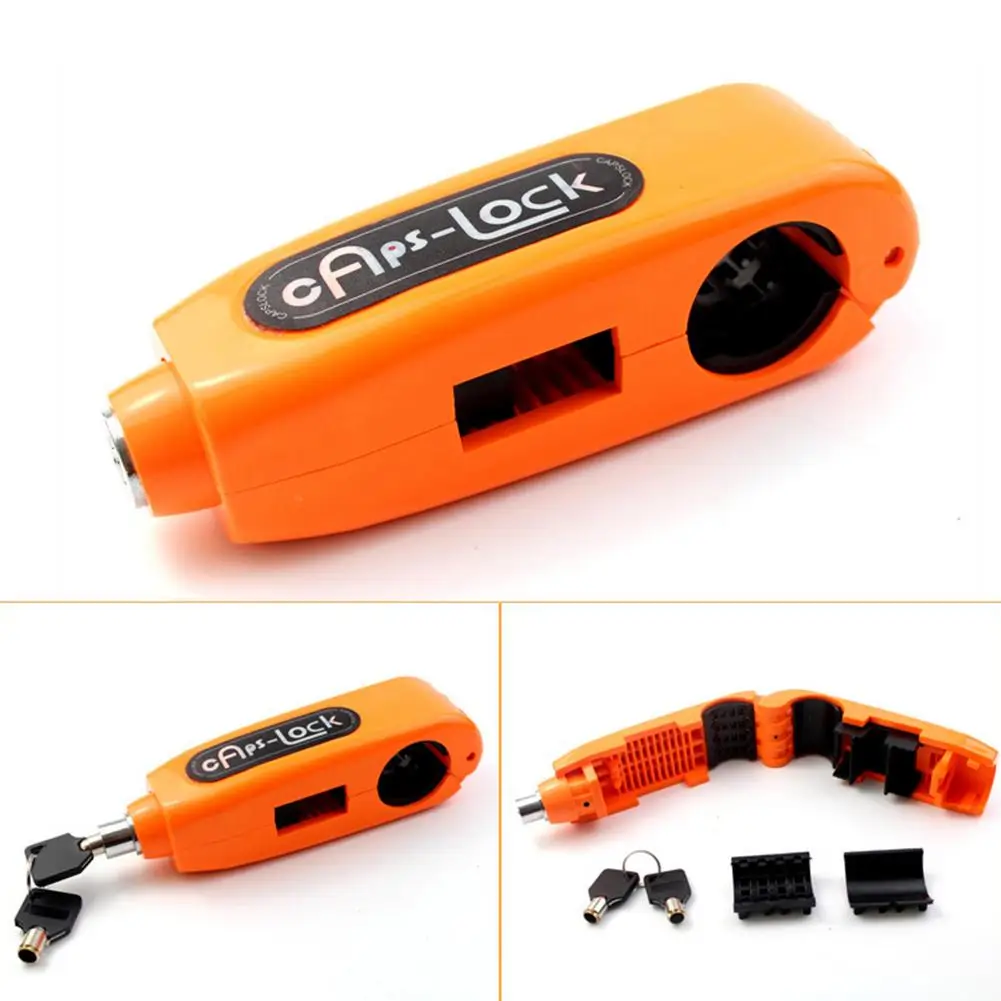 

Bike Safety Padlock Universal Motorcycle Brake Throttle Grip Scooter Handlebar Anti Theft Locks w/ 2 Keys Bicycle Security Lock