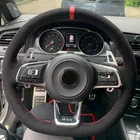 Черный замшевый чехол WCaRFun на заказ для Volkswagen Golf 7 GTI Golf R MK7 VW Polo GTI Scirocco 2015 2016