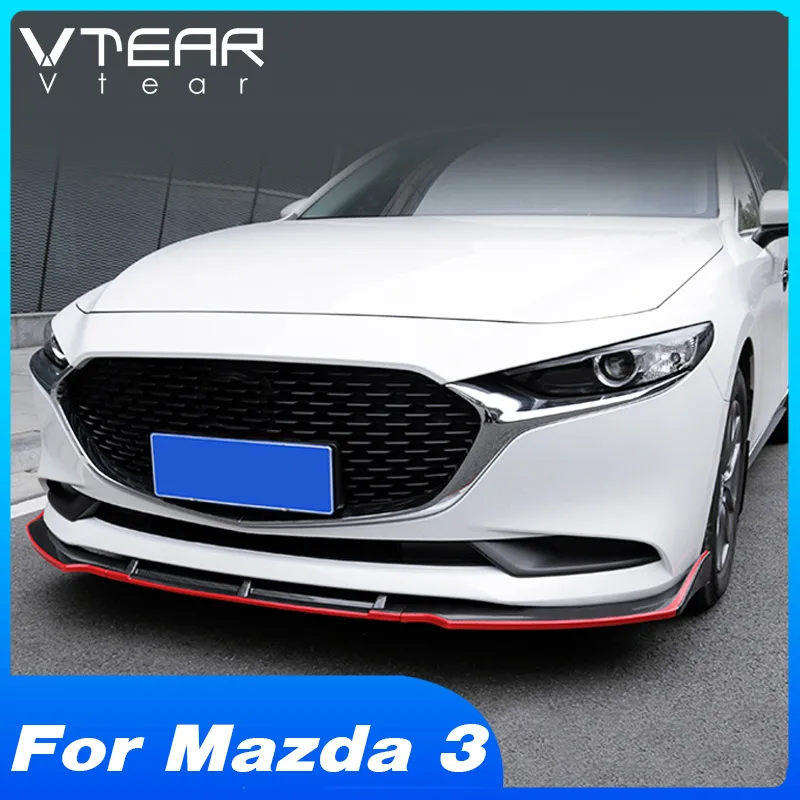 Vtear для Mazda мазда 3 BP 2019 2020 2021 Передняя юбка бампер модификация Защита корпуса из