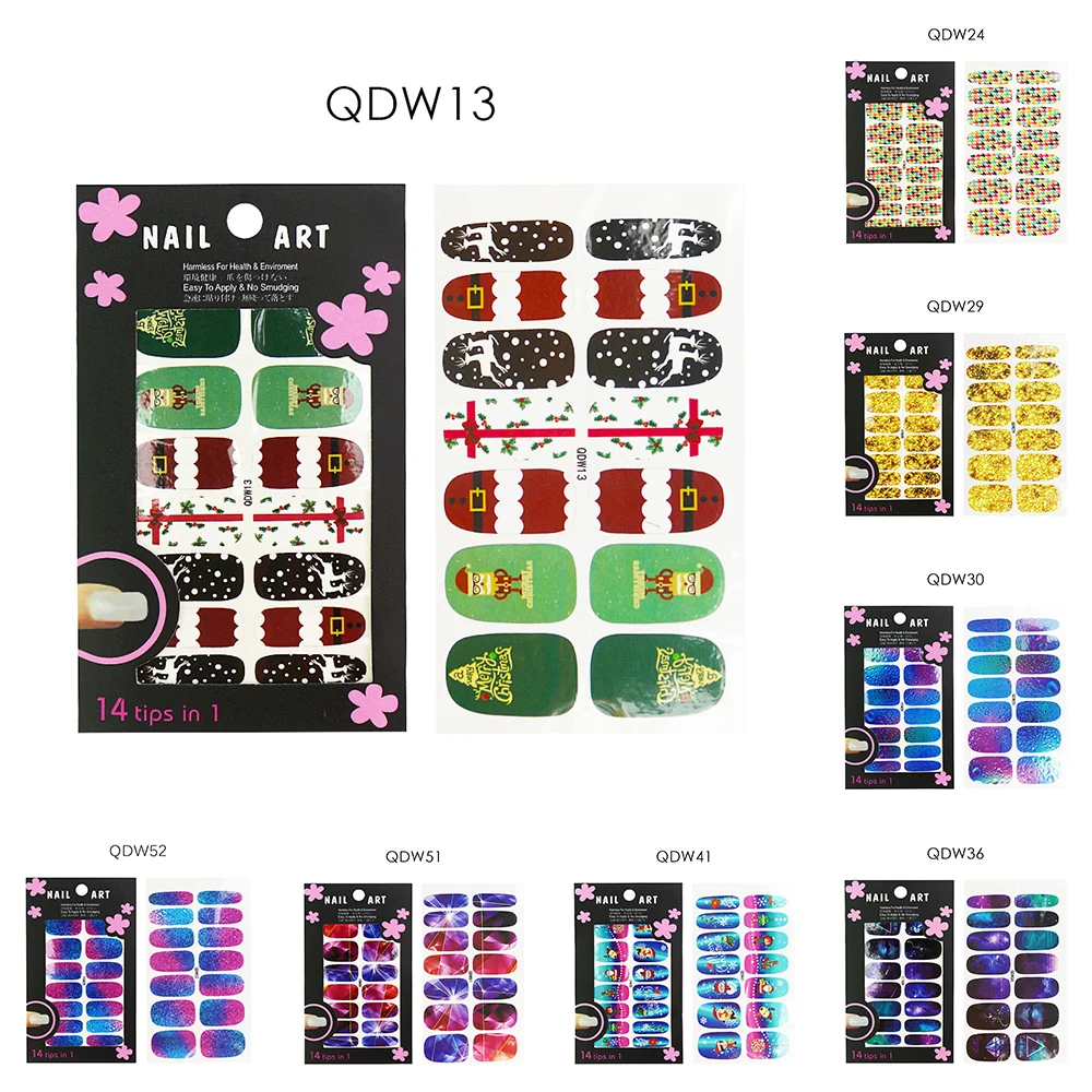 Самоклеящиеся наклейки для ногтей с полным покрытием водостойкие переводные