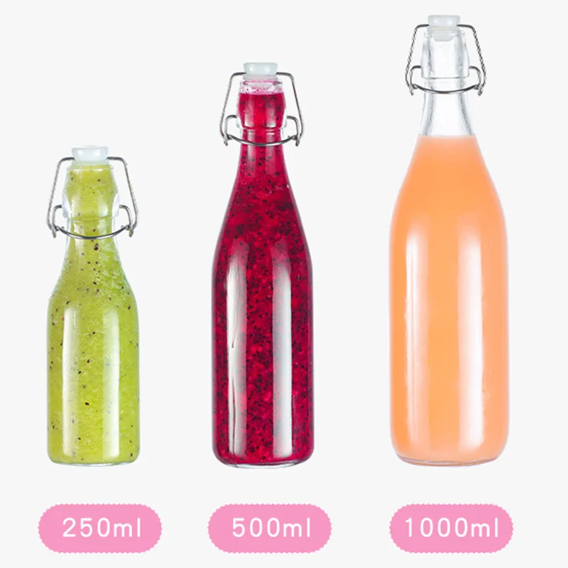 Стеклянная бутылка для вина бутылки хранения лимона меда джема портативная