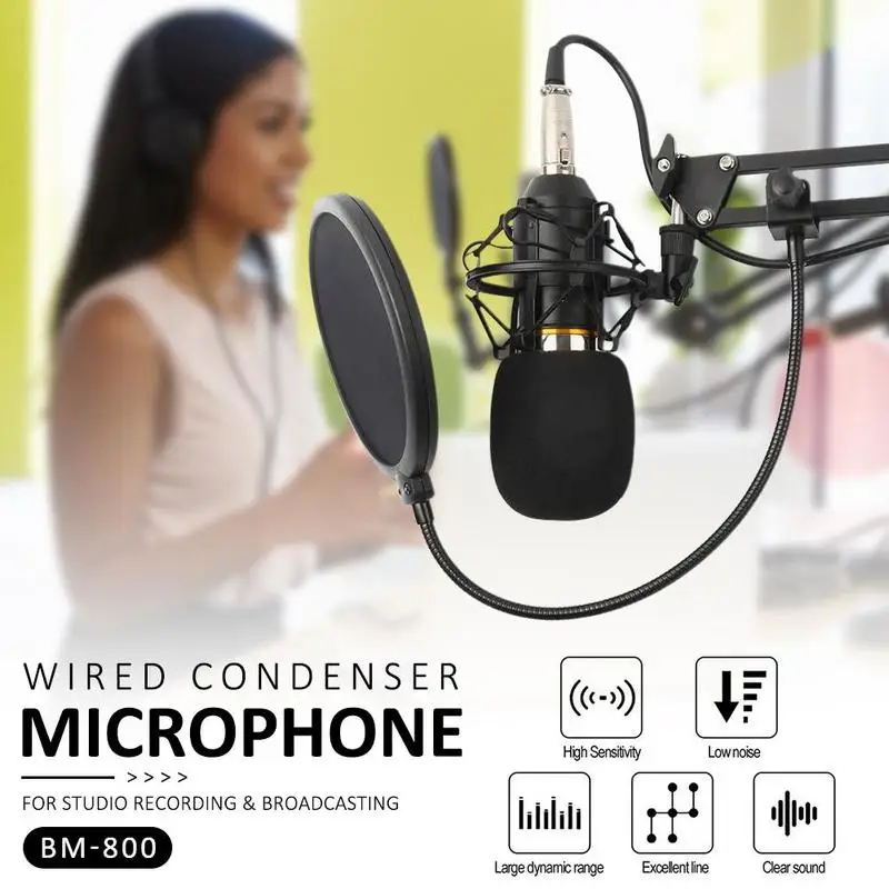 Студийный проводной конденсаторный микрофон набор микрофонов для подкастов Kaorake