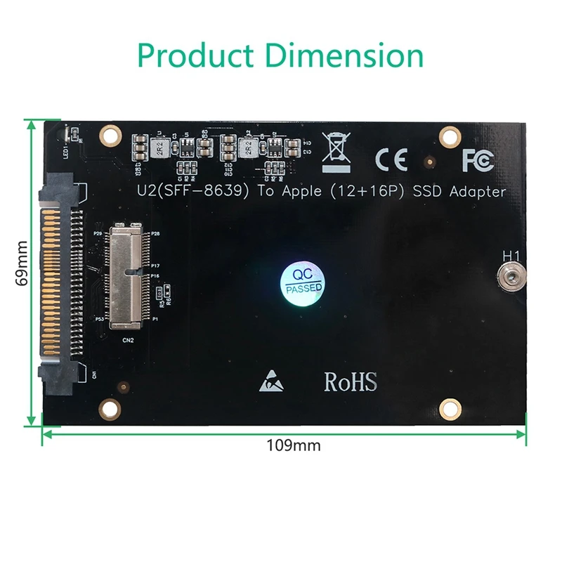 PCIe SSD SFF-8639(U.2) адаптера для ноутбука 13/14/15/16/17 MacBook Air Pro retina