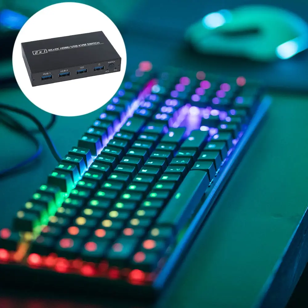 

High Definition Transmission Connecting Function Keyboard Mouse Sharing Switch Printer Plug USB KVM Box Video Display Switch