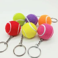 tennis keychain charms cute key ring for women large 3 5cm 6 color ball keychains bag pendant activity gift wholesale
