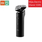 Электробритва Xiaomi Mijia s500, Мужская бритва, триммер для бороды, 3 головки, сухое и влажное бритье, моющаяся, двойное лезвие, режим турбо, удобная чистка