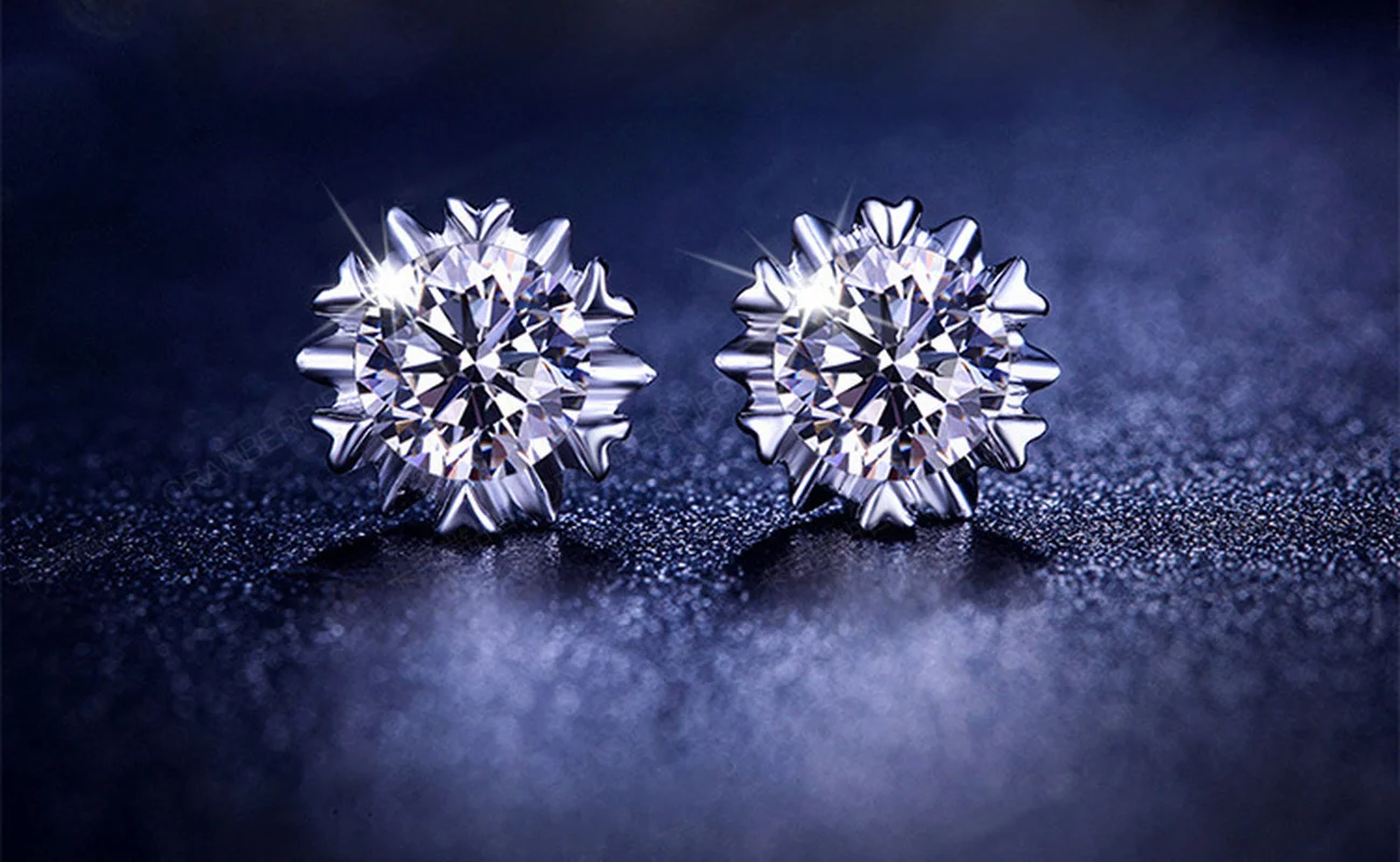 

S925 Silver Needle AAA Zircon Earrings Women's New Popular Snowflake Temperament Elegant Luxury High-level Ear Pendant Fashion