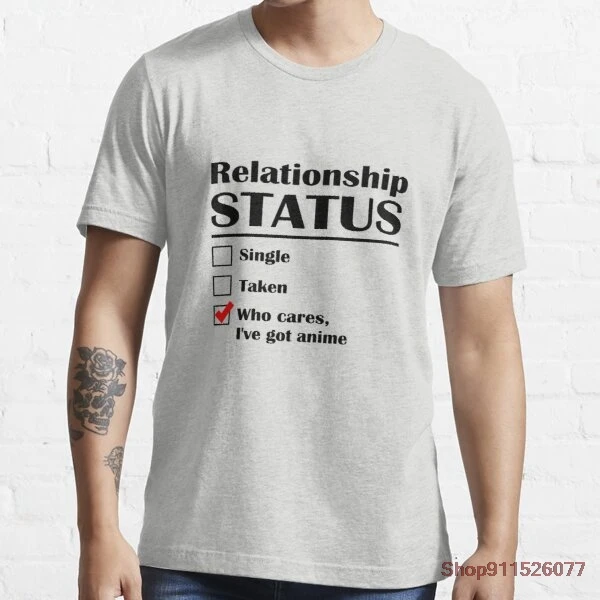 

Relationship Status Anime Men Women T-shirt Tops Tshirt T-shirt Crew Neck Fitted Soft Anime Manga Tee Shirt Clothes