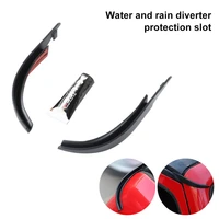 2pcs abs car roof side water rain gutter extension fit for jeep wrangler jl 2007 2008 2009 2010 2011 2017 external accessories