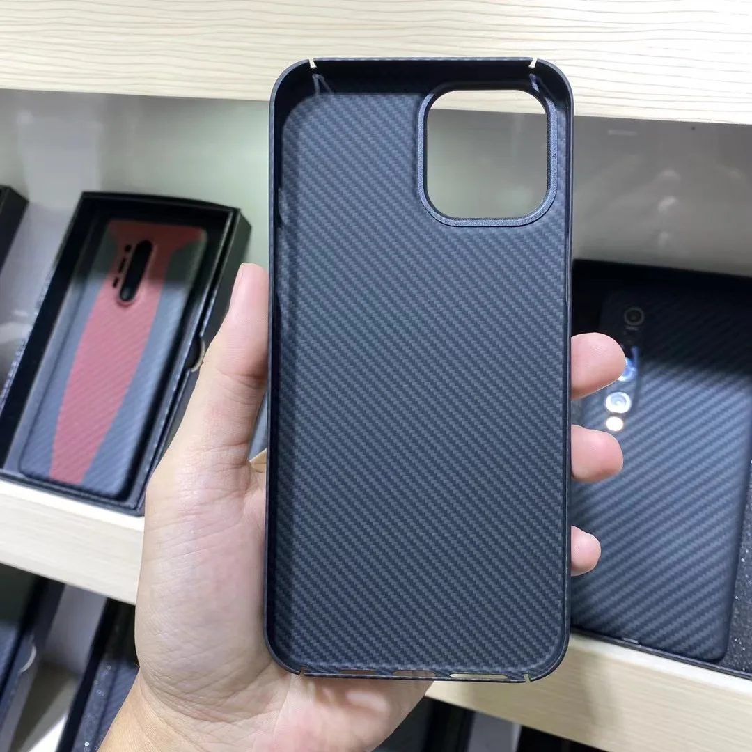 Real Carbon Fiber Lens Protection Phone Case for Apple iPhone 12 Pro Max Carbon Fiber Hard Cover Cases