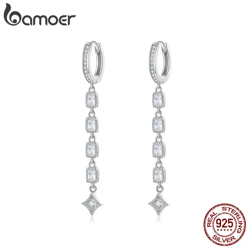 ORSA JEWELS 925 пробы серебряные серьги с камнем рождения для женщин AAA кубический циркон 14 цветов серьги-гвоздики ювелирные изделия из серебра OSE84