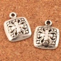 heart flower cross square keepsake charms pendants fashion jewelry diy l393 50pcs 11 7x14 7mm zinc alloy