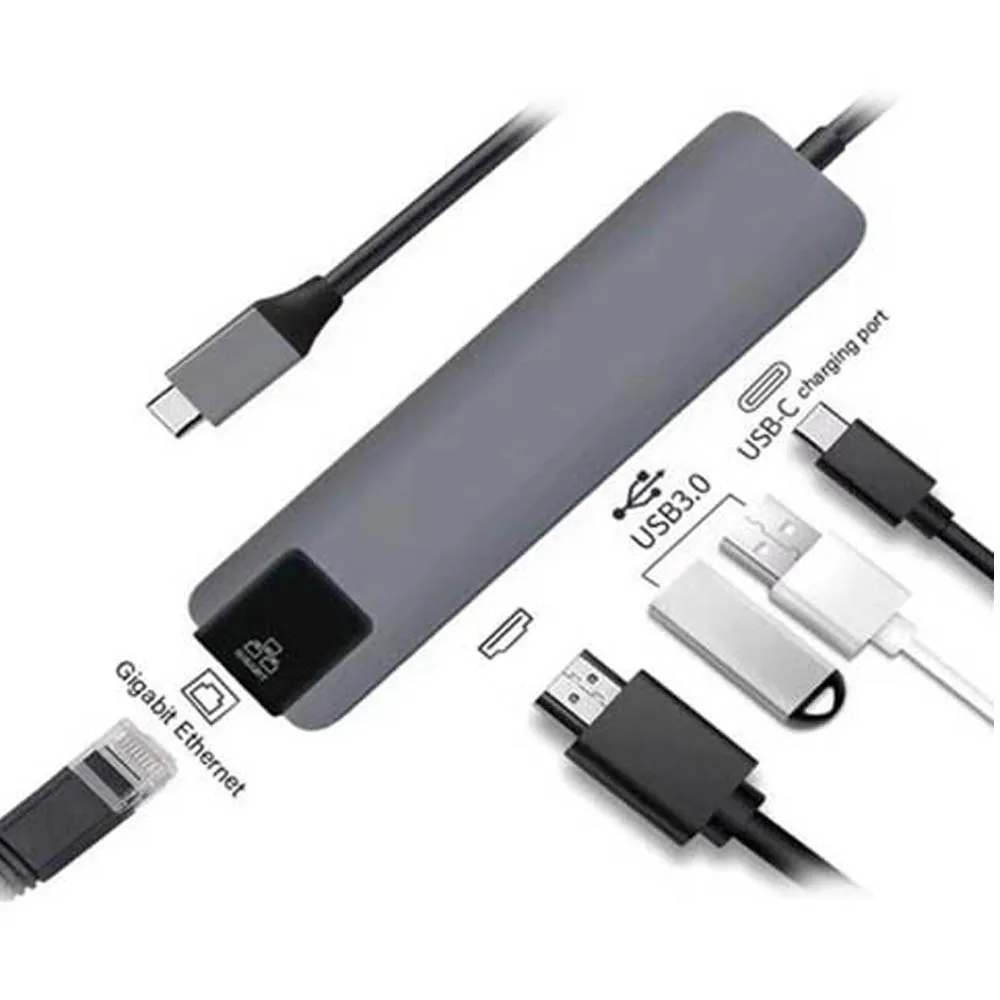 USB-адаптер с Type-C на HDMI совместимый USB 3 0 порт для зарядки Разветвитель RJ45