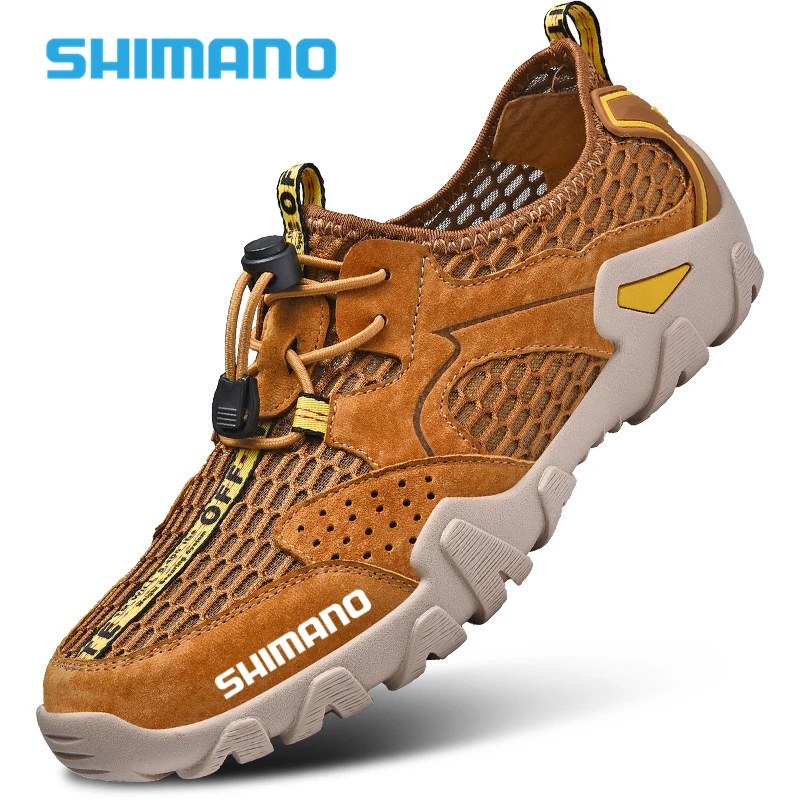 

New Fishing Shoes Fashion Outdoor Shoes Hollow Permeable Soft Bottom Slip Hiking Shoes Men's Sneakers Running Shoes Sport Shoes