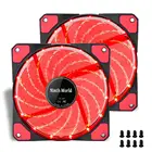 Вентилятор для корпуса настольного ПК, ультратихий 16 дБ вентилятор теплоотвода 120 мм, кулер с 15 светодиодами, антивибрационная резина, 12 см, 12 В постоянного тока, 3PIDE, 4Pin