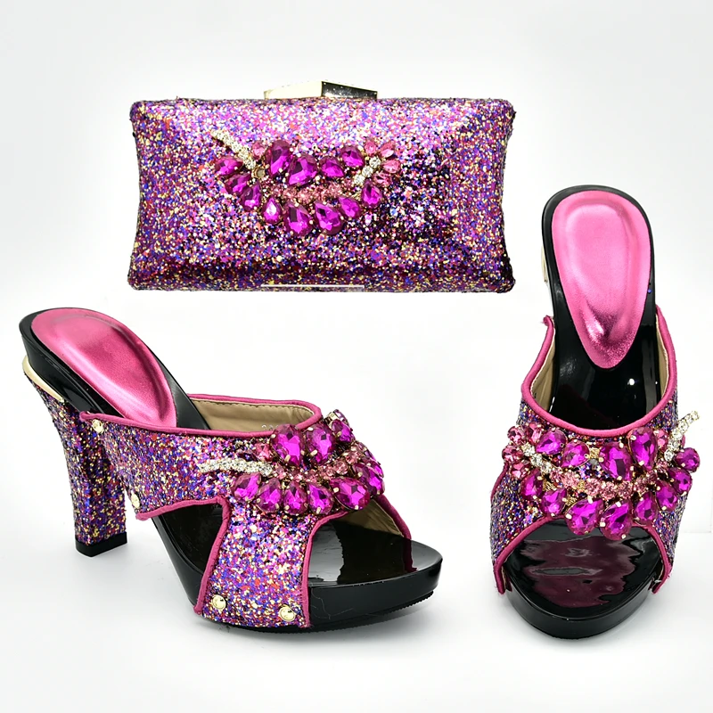 Новое поступление комплект из итальянской обуви и сумочки для вечеринки в