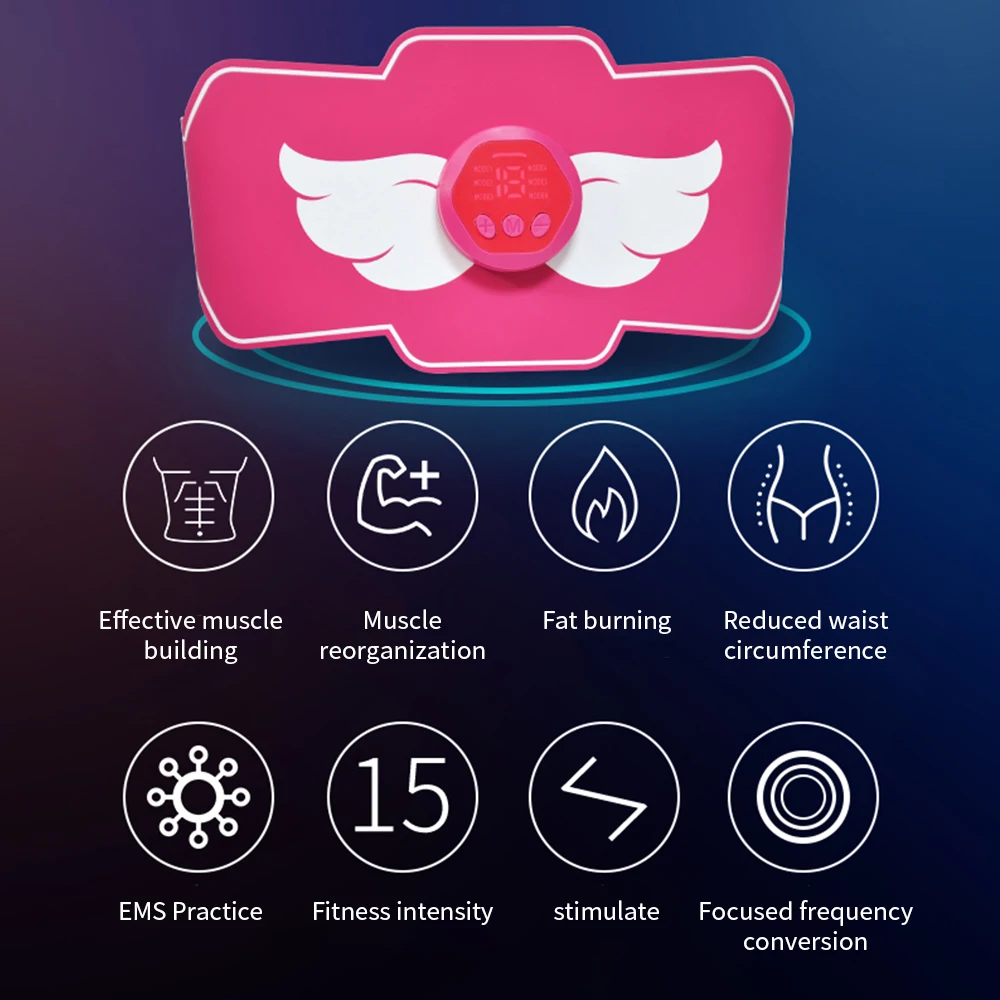 Стимулятор мышц беспроводной унисекс умный фитнес тренажер для брюшного пресса