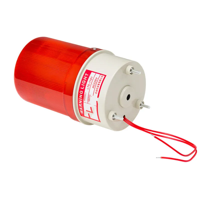 

Industrial Signal Buzzer Sound Alarm Light 110V 220V DC 12V 24V Rotary Strobe Flash Siren Emergency Warning Lamp Red LTE-1101J