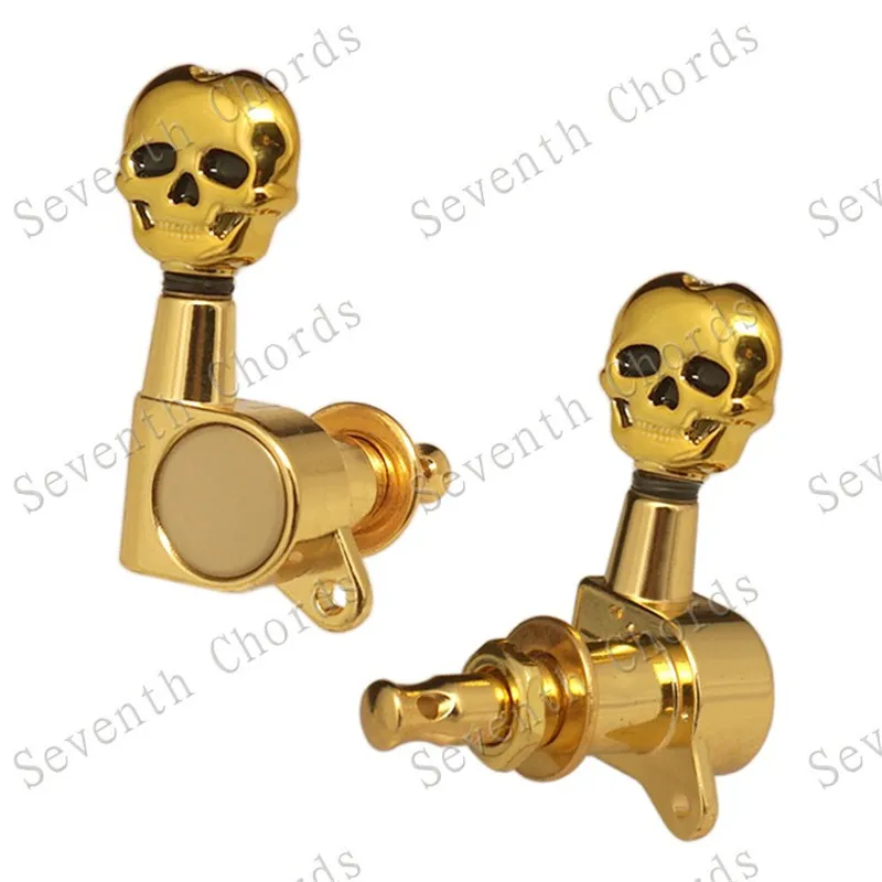 6R череп Форма Электрогитары настроечный винт гитарные струны Кнопка гитары