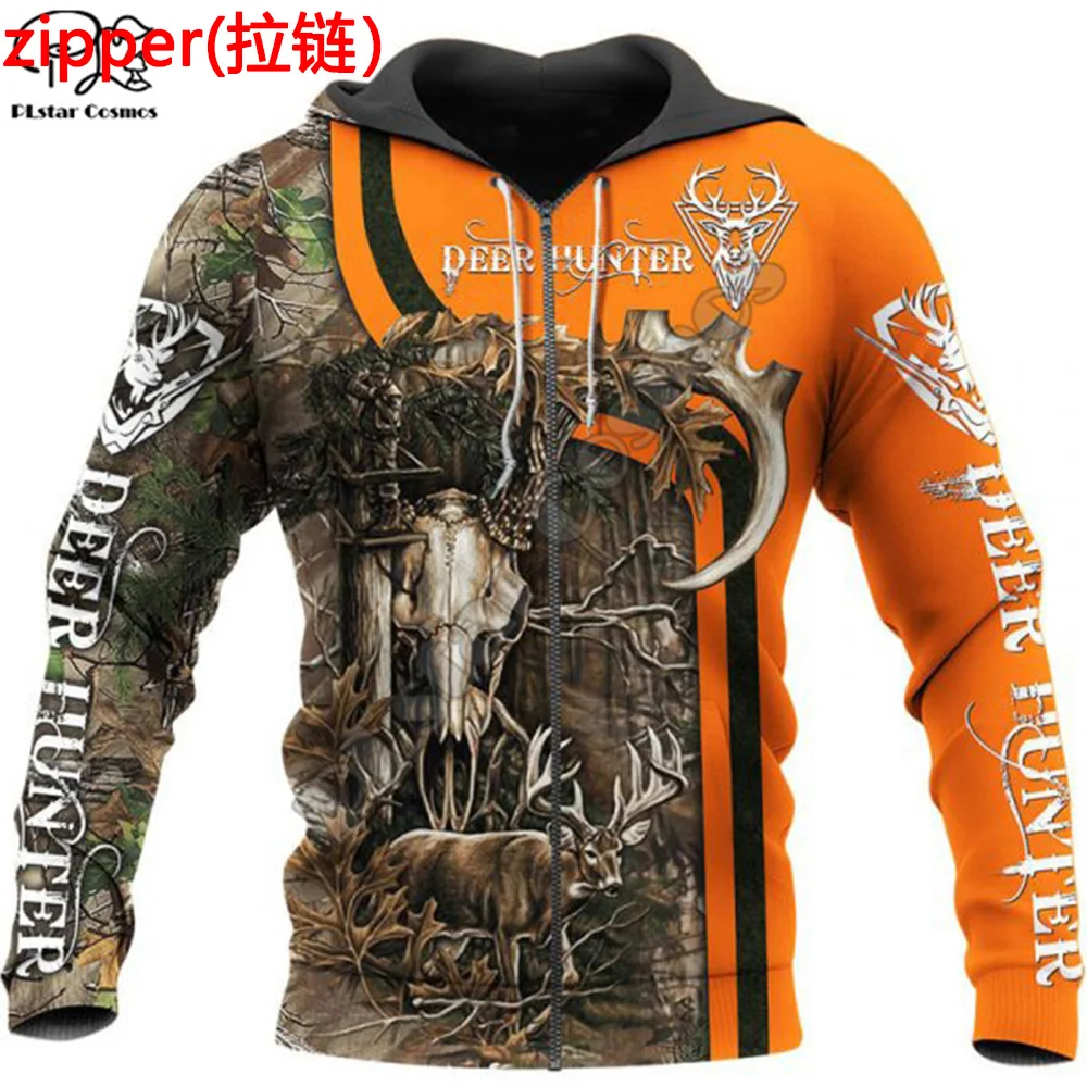 

PLstar Cosmos Deer Hunting Animal Hunter Tattoo Camo Men/Women Tracksuit Harajuku Streetwear 3DPrint Zip/Hoodies/Sweatshirts S-3
