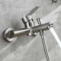 304 stainless steel shower set hot and cold water faucet bathroom concealed pressurized shower nozzle mixing valve hardware