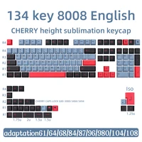 134 keys 8008 keycaps cherry profile dye sub personalized pbt keycap for gmk cherry mx switch mechanical keyboard