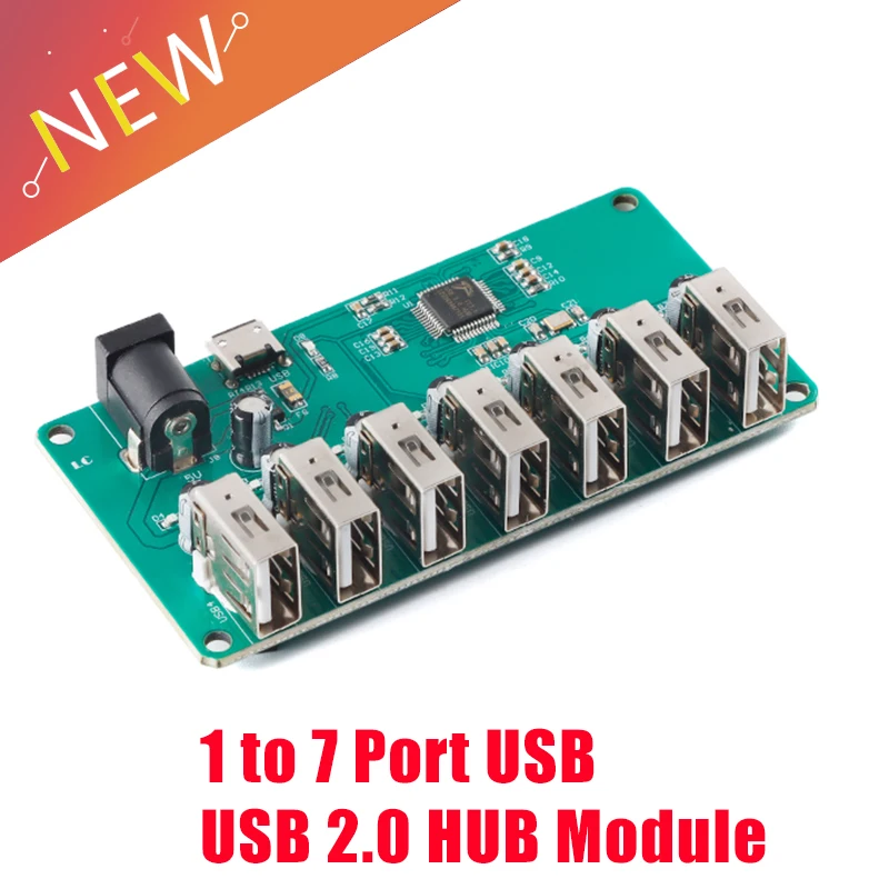 USB 2 0 концентратор модуль от 1 до 7 портов USB-разветвитель с портами и источником