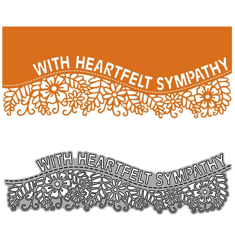 

Кружевные металлические Вырубные штампы Резные слова сочувствия резчик трафарет Скрапбукинг тиснение для изготовления открыток альбом Deor...