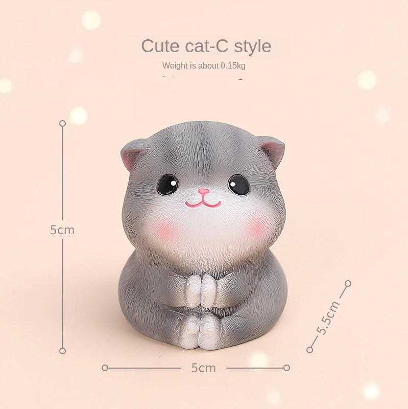 

Cute Cartoon Cat Resin Ornaments Creative Home Desktop Car Decoration Car Ornaments for Girls Gifts