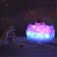 2021 new dropship led colorful clouds astronaut lamp with rainbow effect as childrens night light creative birthday gift