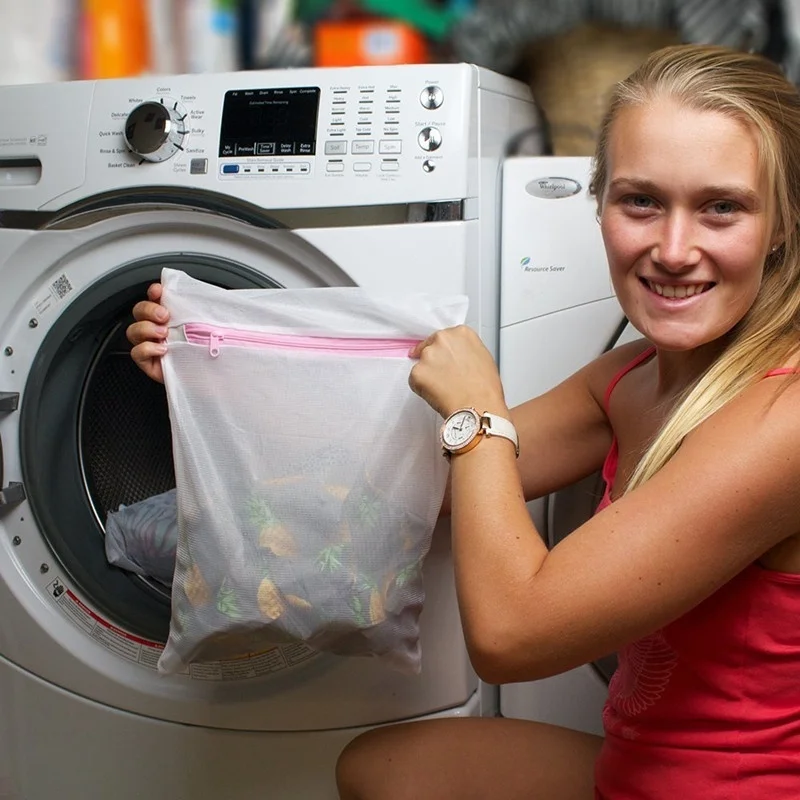 Сетчатый мешок для стирки на молнии одежды в стиральной машине бюстгальтеров