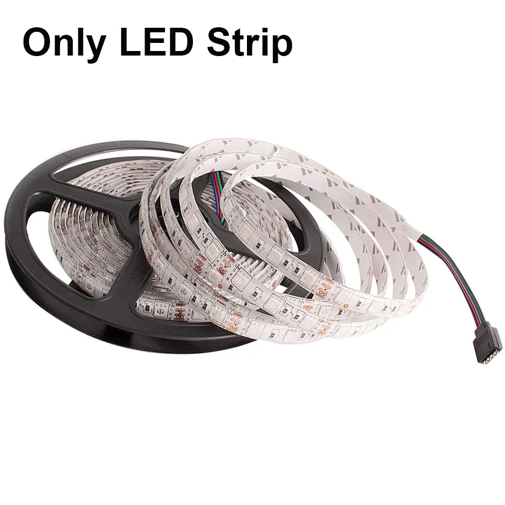 5050 RGB 5050 RGB Светодиодные ленты 12V Водонепроницаемый с регулируемой яркостью Гибкая неоновая лампа Fita светодиодный RGB Тира светодиодный WiFi 24 клавиши/Bluetooth/2,4G пульт дистанционного управления в комплекте - Испускаемый цвет: 5050 RGB