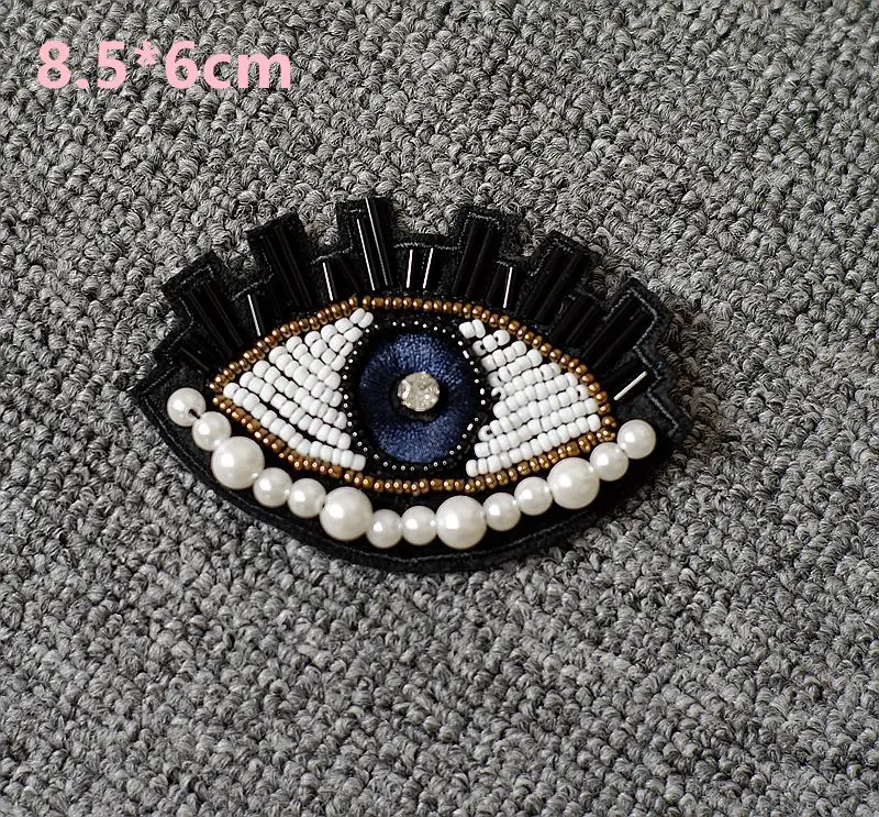 Стразы Бисер Eyes Applique 3D пришить Кристалл жемчужные заплатки для одежды знак паста