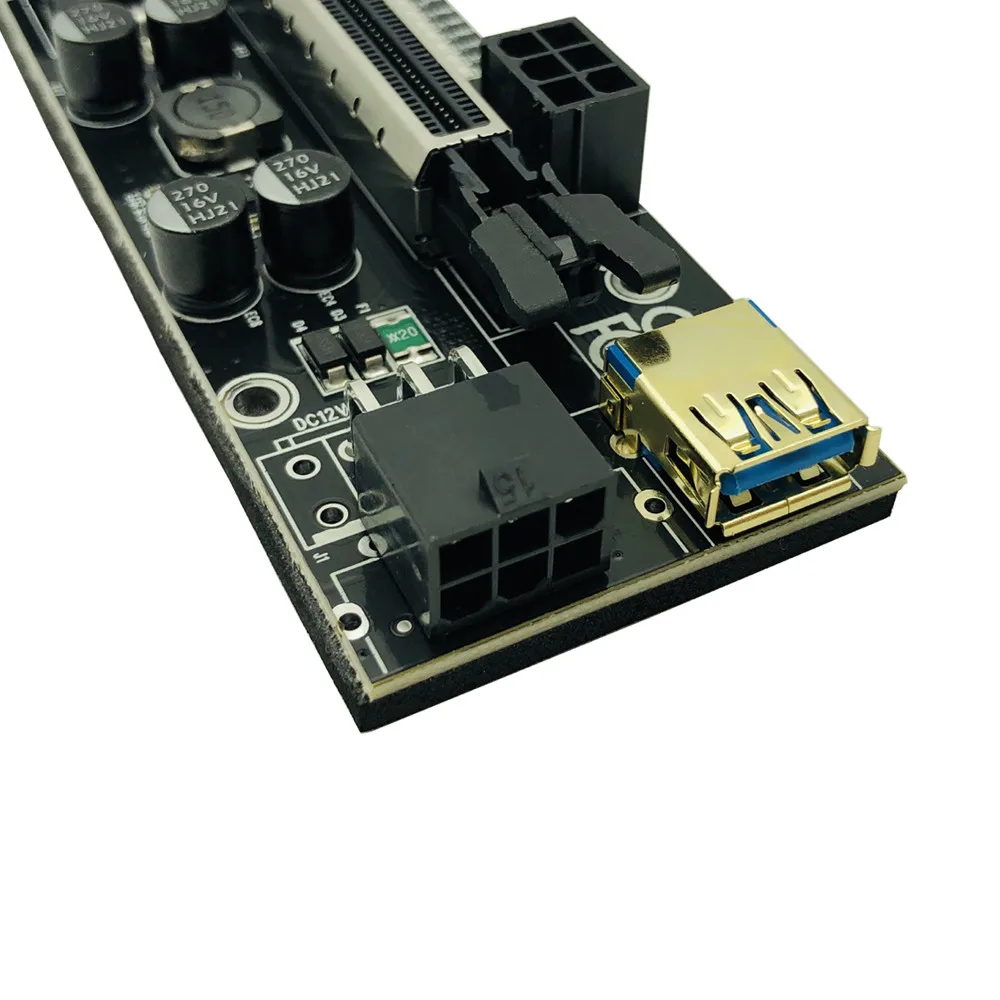 6PCS VER011 PCIE Riser for Video Card USB 3.0 PCI Express 1X to 16X Cabo SATA 6pin Power Cable Bitcoin Miner Mining | Компьютеры и