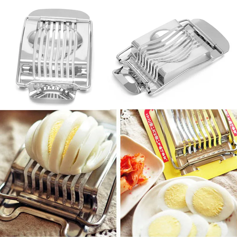 

Kitchen Accessories 1Pcs 8 Cutting Wire Stainless Mushroom Tomato Cutter Steel Boiled Egg Section Cutter Kitchen Tool Egg Slicer
